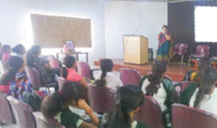 Guest lecture by Radhika Patil for girls on occasion of womens day 2016-17