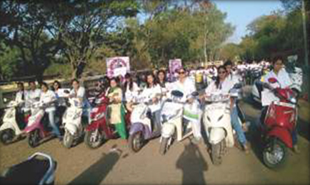 Woman bike rally associated with Maharashtra Times 2015-16